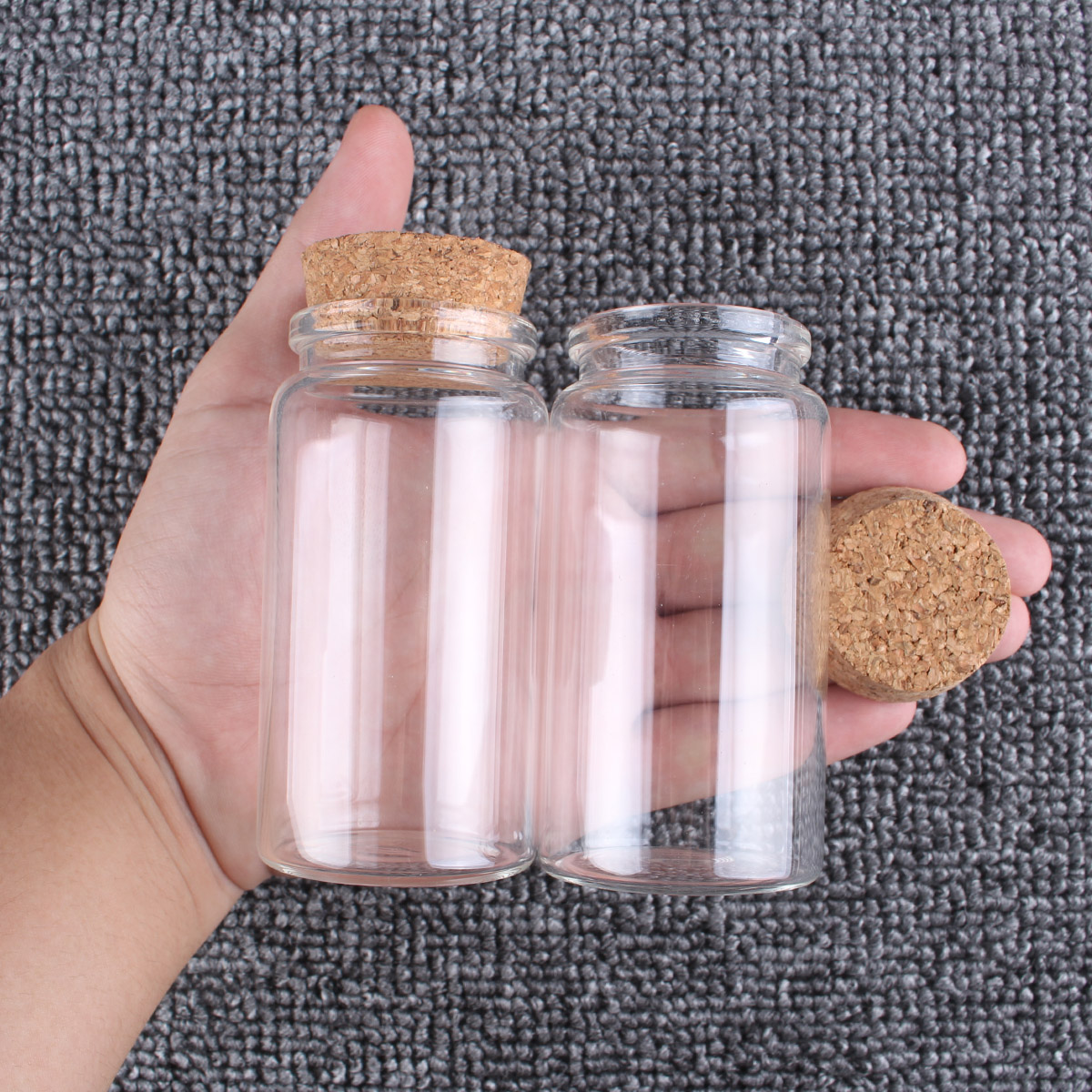 Candle Making Jars With Lids - Bouteilles en verre avec liège, pots