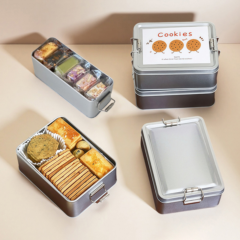Boîte à biscuits rectangulaire - Tin Container Lid avis et prix